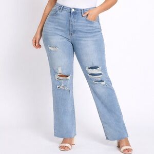 Wild Fable Women’s Ripped Flare Jeans Light Wash Distressd 30” Waist Size 10 NWT